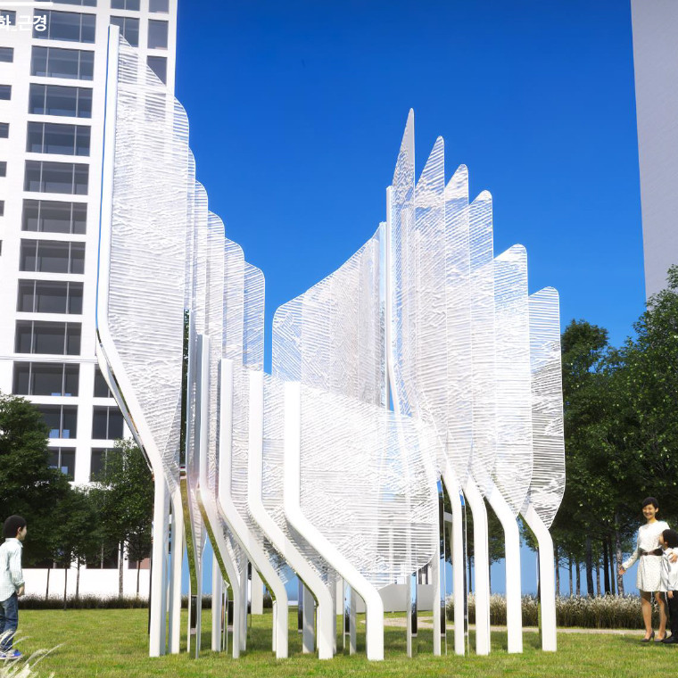 부산 부암동 백양산서희스타힐스 미술장식품 Layered scene