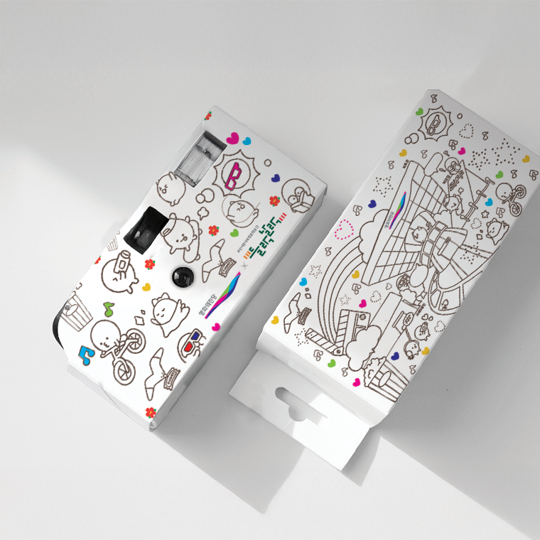 영화의전당 들락날락 일회용카메라 패키지 디자인